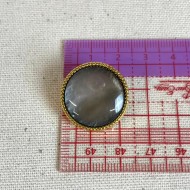 Bouton plastique bijou gris 23mm Bouton plastique bijou gris 23mm