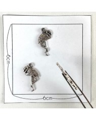 Charm flamand rose argentée