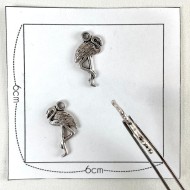 Charm flamand rose argentée