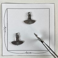 Charm robe de ballerine argenté