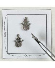 Charm bonhomme de neige argenté