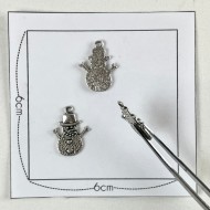 Charm bonhomme de neige argenté