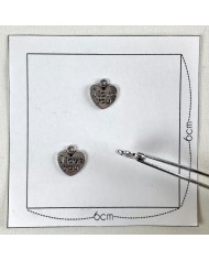 Charm cœur argenté