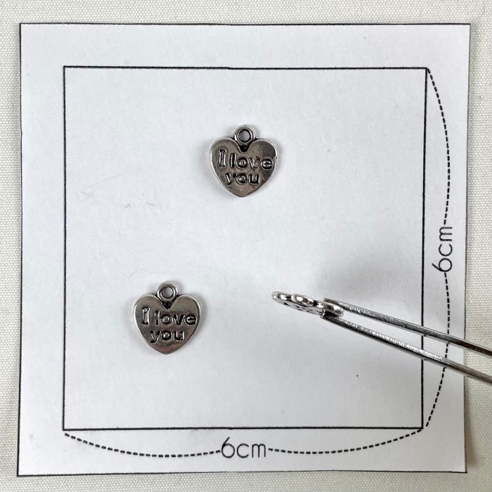 Charm cœur argenté