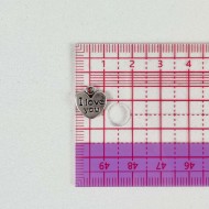 Charm cœur argenté