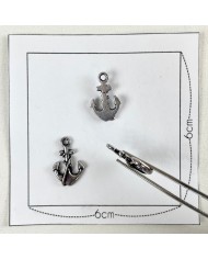 Charm ancre marine argenté