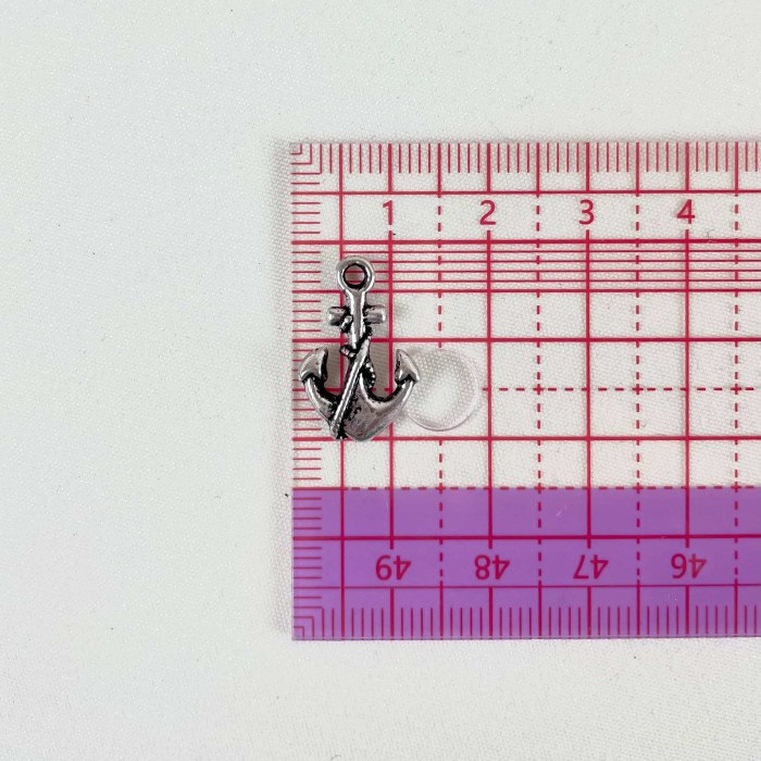 Charm ancre marine argenté