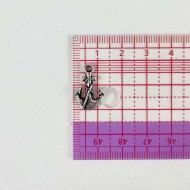 Charm ancre marine argenté