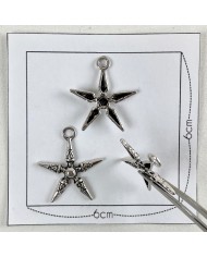 Charm étoile argenté