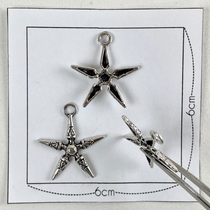 Charm étoile argenté