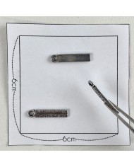 Charm règle argenté