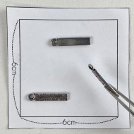 Charm règle argenté