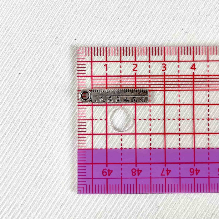 Charm règle argenté