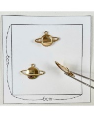 Charm planète doré