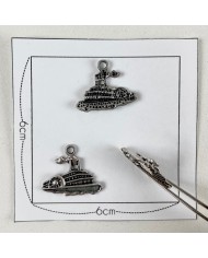 Charm navire argenté