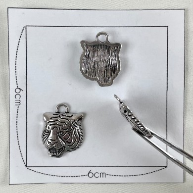 Charm tigre argenté