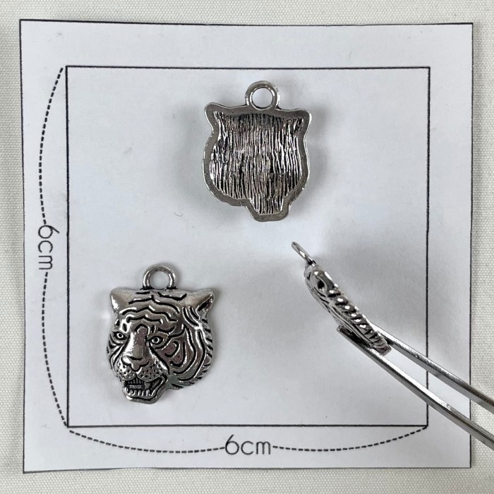 Charm tigre argenté