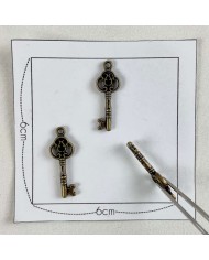 Charm clé bronze Charm clé bronze