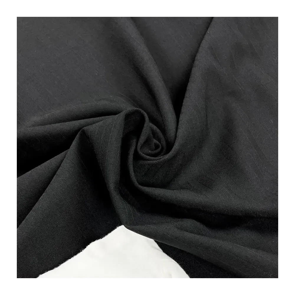 Tissu polyester élasthanne à rayures légère noire