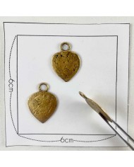 Charm cœur bronze Charm cœur bronze