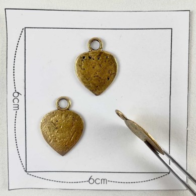 Charm cœur bronze Charm cœur bronze