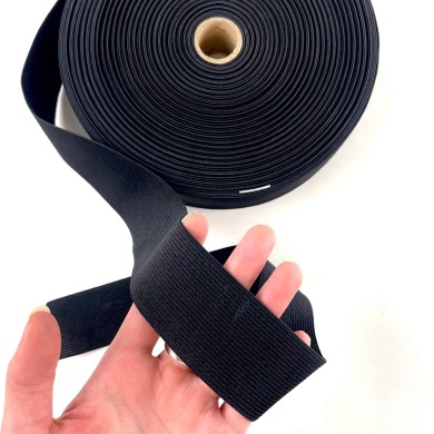 Ruban élastique noir 40mm Ruban élastique noir 40mm