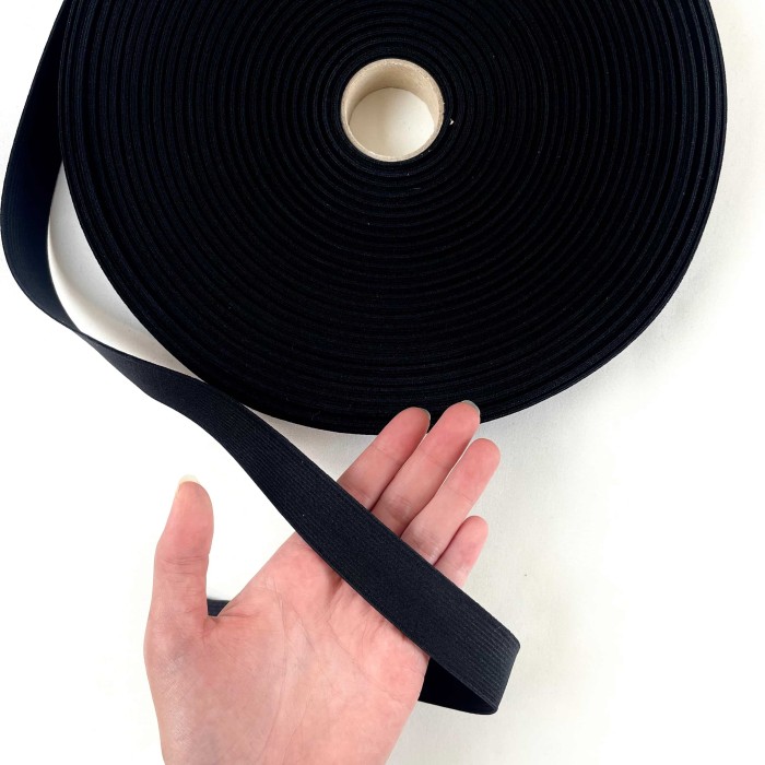Ruban élastique noir 25mm Ruban élastique noir 25mm