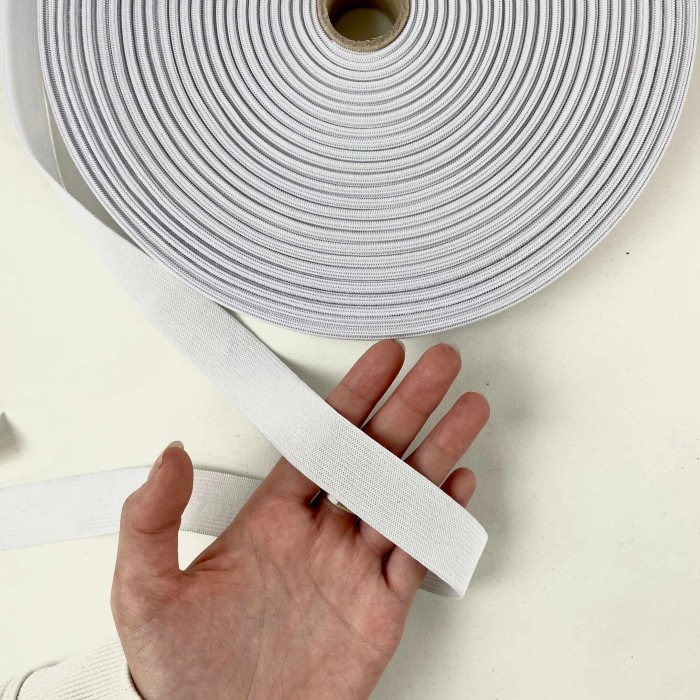 Ruban élastique blanc 25mm