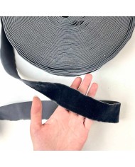 Ruban velours élastique gris 40mm Ruban velours élastique gris 40mm