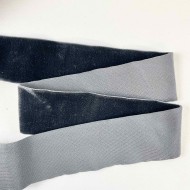 Ruban velours élastique gris 40mm Ruban velours élastique gris 40mm