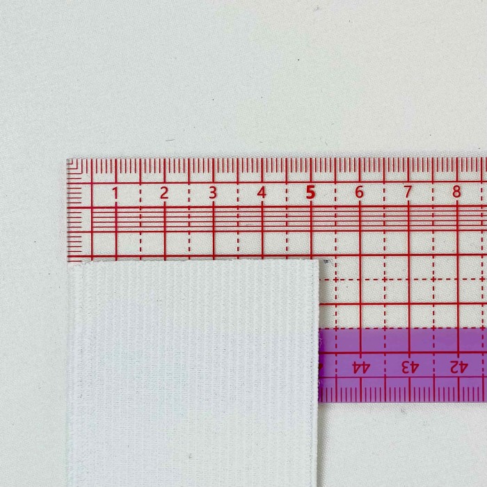 Ruban élastique blanc cassé 50mm Ruban élastique blanc cassé 50mm