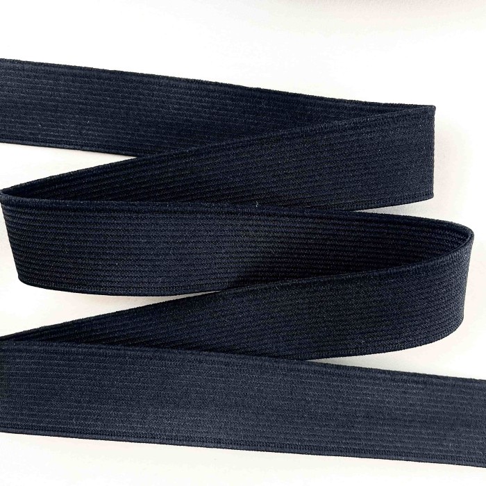 Ruban élastique noir 25mm Ruban élastique noir 25mm