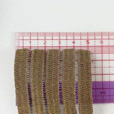 Elastique à taille ajourée fantaisie ocre 50mm