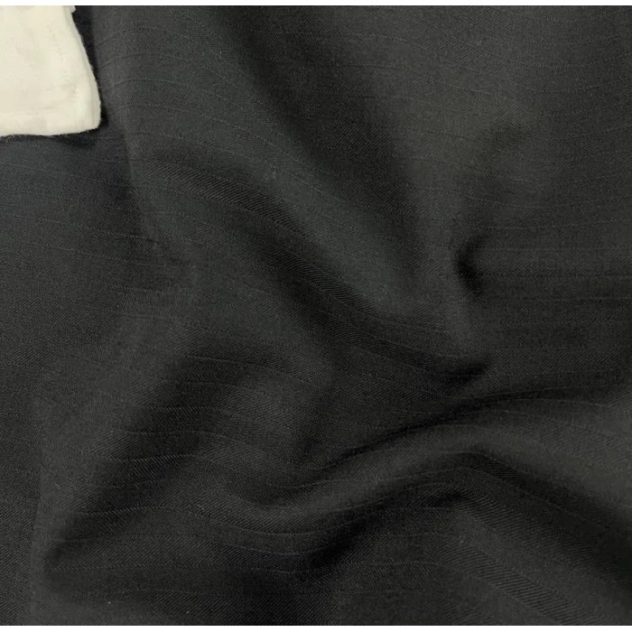 Tissu polyester élasthanne à rayures légère noire Tissu polyester élasthanne à rayures légère noire