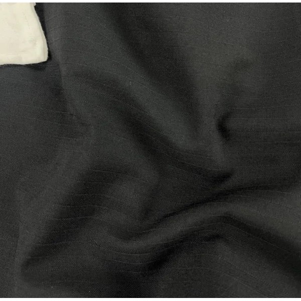 Tissu polyester élasthanne à rayures légère noire Tissu polyester élasthanne à rayures légère noire