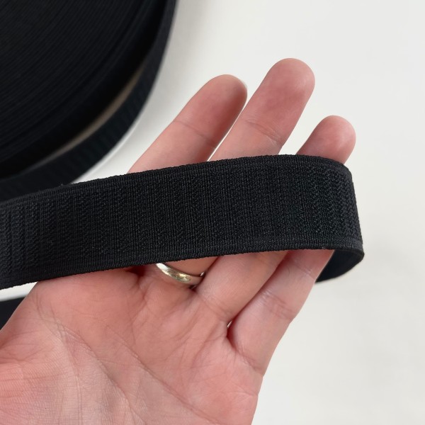 Elastique gros grain noir 25mm Elastique gros grain noir 25mm