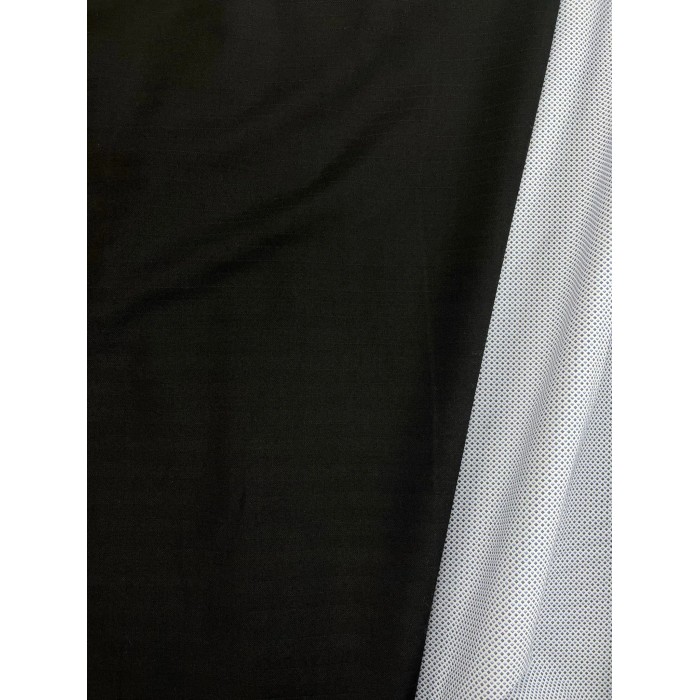 Tissu polyester élasthanne à rayures légère noire Tissu polyester élasthanne à rayures légère noire