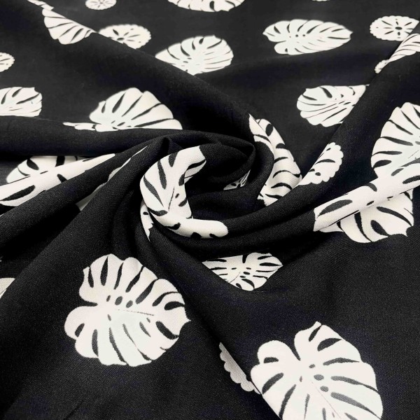 Tissu viscose feuille bicolore Tissu viscose feuille bicolore