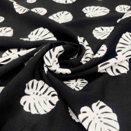 Tissu viscose feuille bicolore