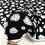 Tissu viscose feuille bicolore