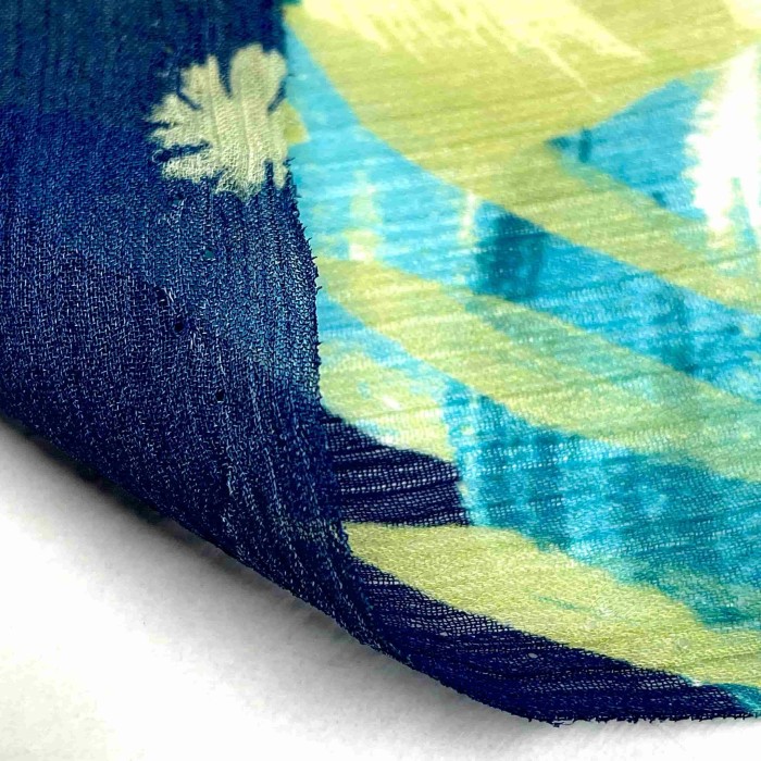 Tissu voile de polyester feuilles multicolore Tissu voile de polyester feuilles multicolore