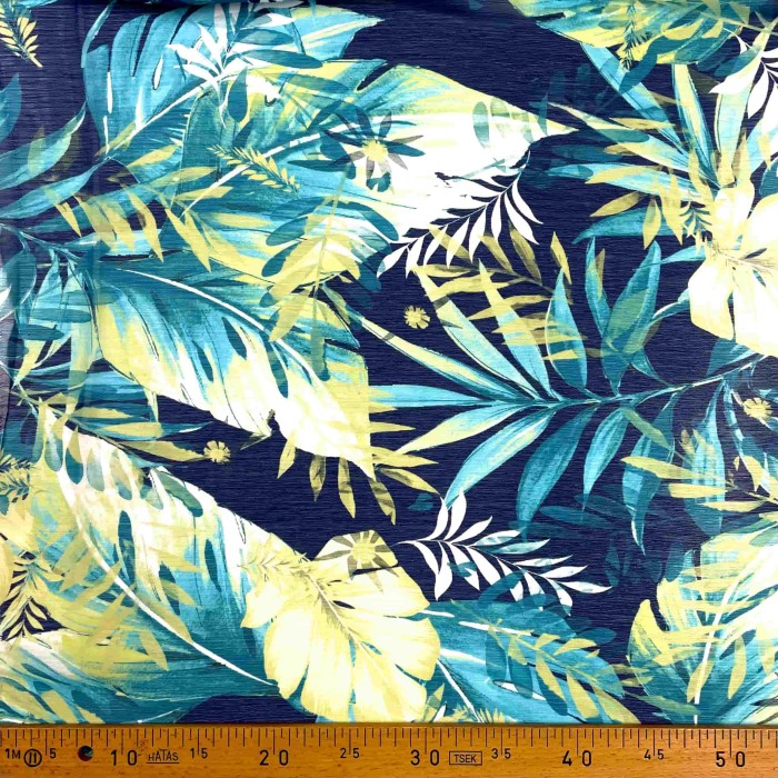 Tissu voile de polyester feuilles multicolore Tissu voile de polyester feuilles multicolore