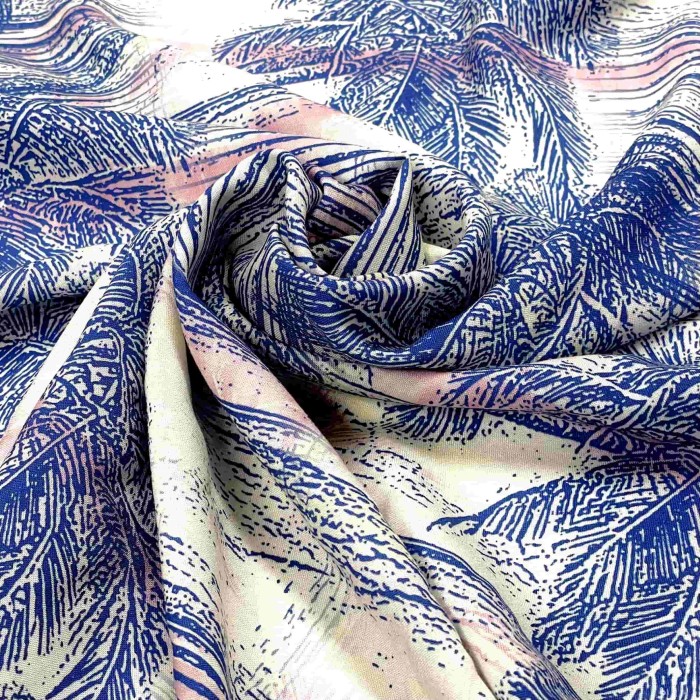 Tissu viscose palmier multicolore Tissu viscose palmier multicolore