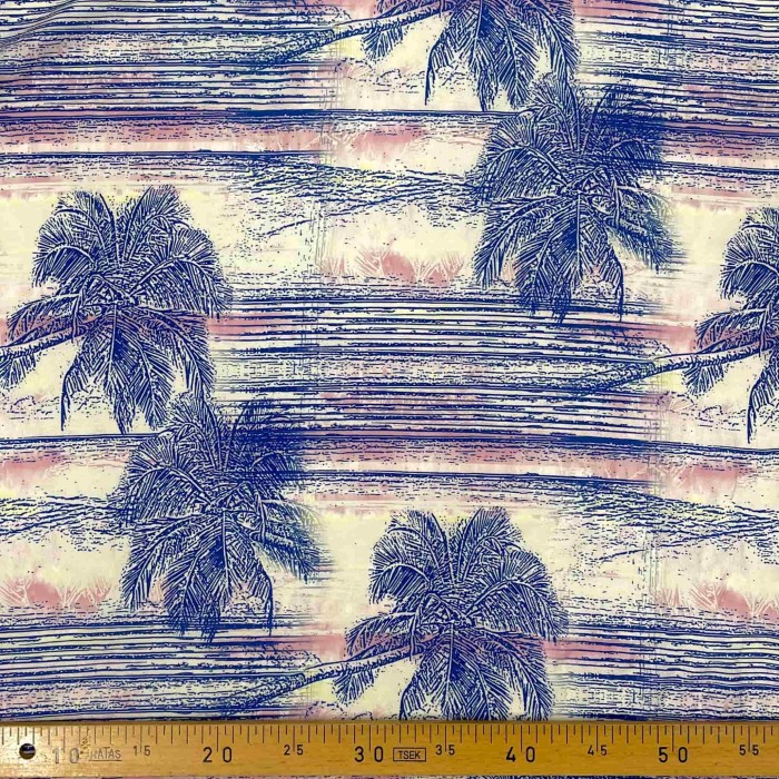 Tissu viscose palmier multicolore Tissu viscose palmier multicolore