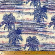 Tissu viscose palmier multicolore Tissu viscose palmier multicolore