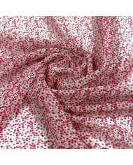 Tissu voile de polyester fleur rose