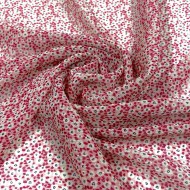 Tissu voile de polyester fleur rose