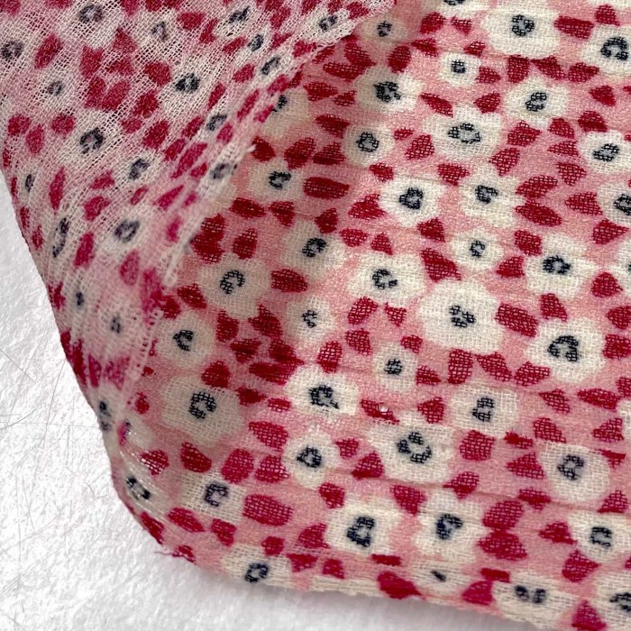 Tissu voile de polyester fleur rose