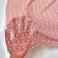 Tissu voile de polyester fleur rose