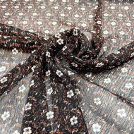 Tissu voile de polyester à fleur multicolore Tissu voile de polyester à fleur multicolore
